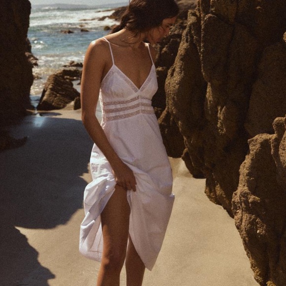 Zara Elegant White Midi Dress - Picture 3 of 8